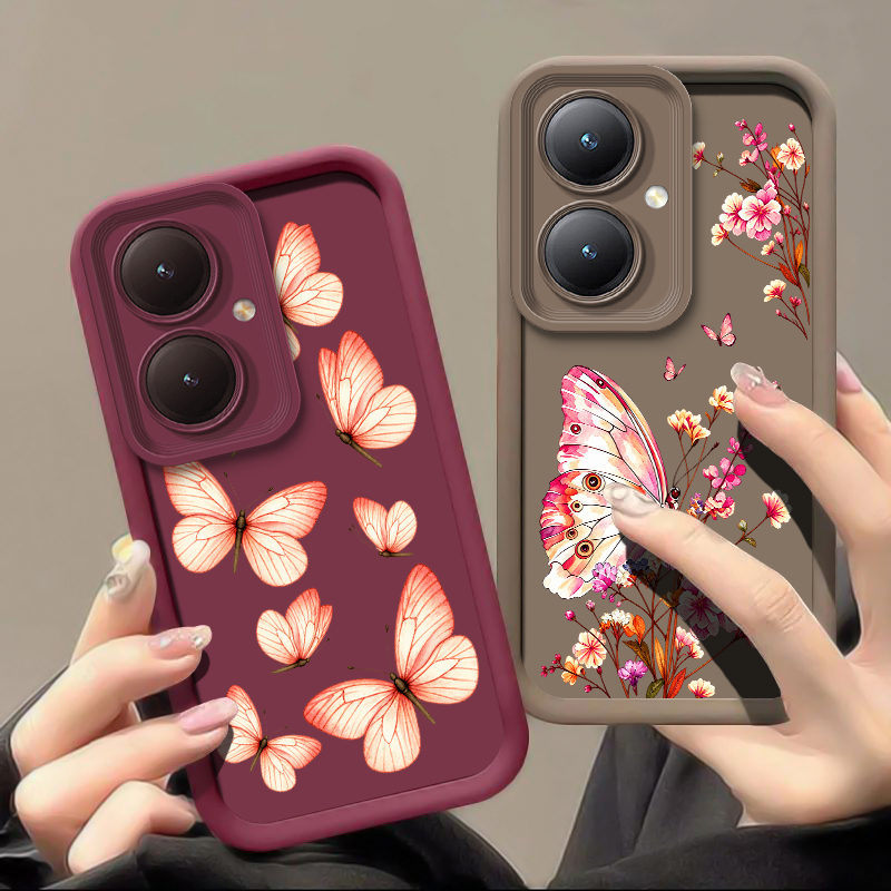 Pink Floral Butterfly Pattern  - Vivo Y28 recension och pris