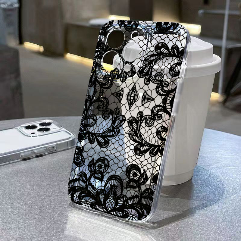 Trendy Black Lace Flower Patte - Xiaomi Poco X6 recension och pris